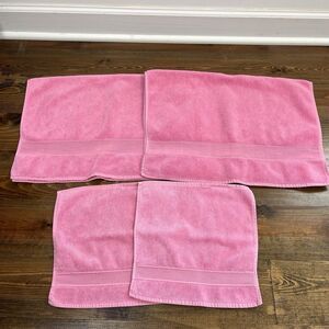 Pottery Barn Kids Towel Set 2 Hand Towel & 2 Wash Cloths Pink